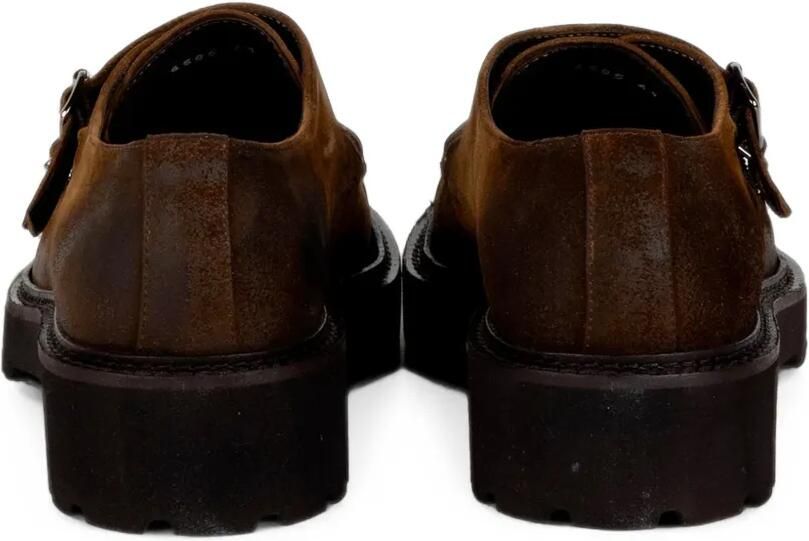 FRANCO FEDELE Monk schoenen met dubbele bandjes en chunky zool Bruin - Foto 2