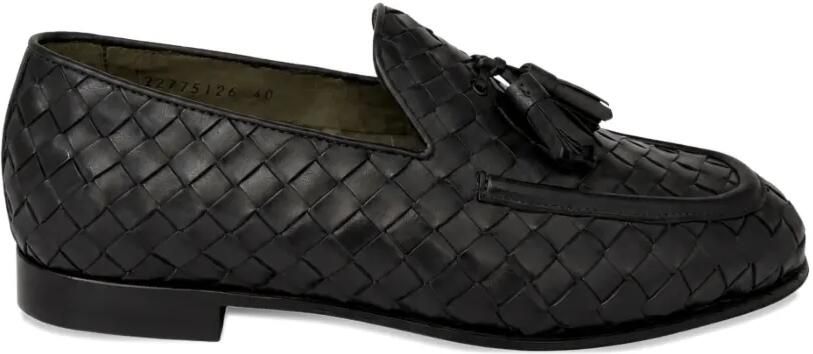 FRANZESE COLLECTION Geweven loafers met kwastje Zwart