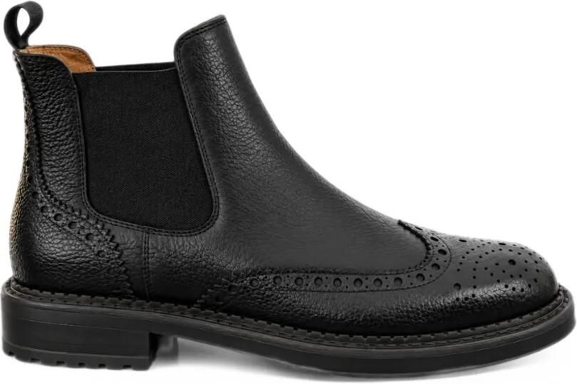 FRANZESE COLLECTION Rolls Royce brogue chelsea boots Zwart