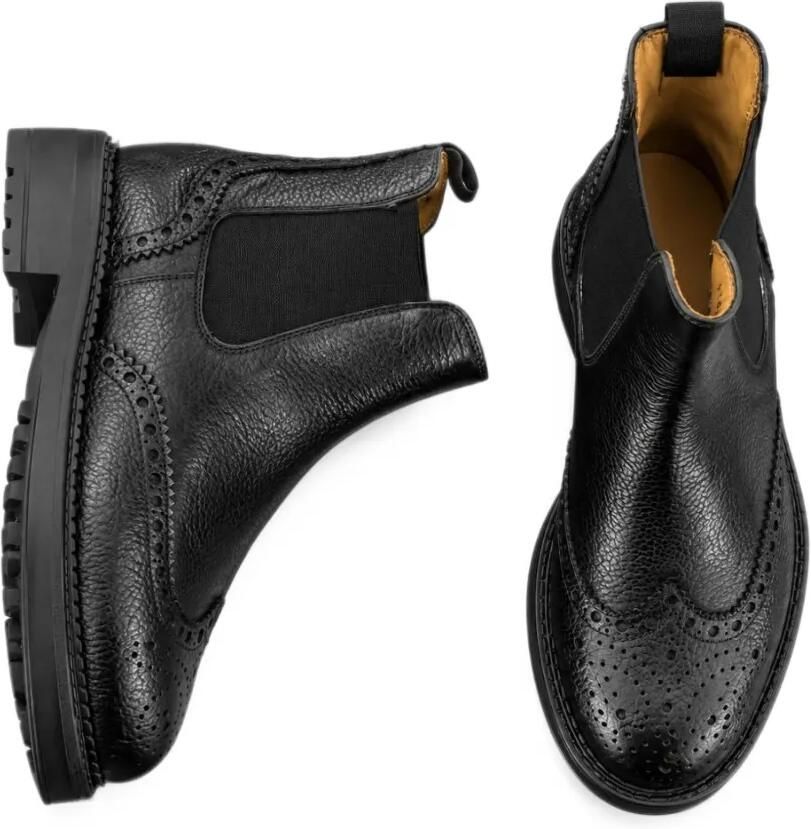 FRANZESE COLLECTION Rolls Royce brogue Chelsea boots Zwart - Foto 2