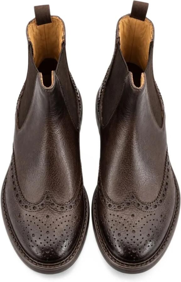 FRANZESE COLLECTION Rolls Royce Chelsea boots met brogue-details Bruin - Foto 3