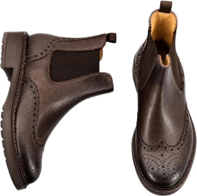 FRANZESE COLLECTION Rolls Royce Chelsea boots met brogue-details Bruin - Foto 2