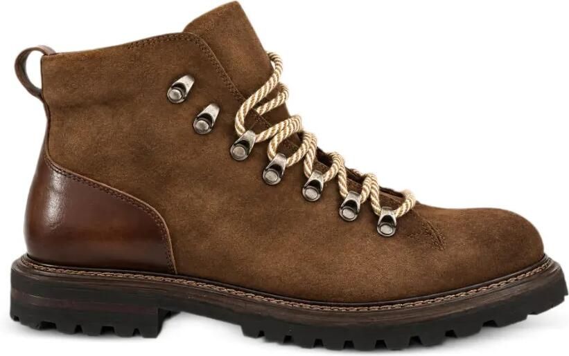 FRANZESE COLLECTION Saint Moritz leren enkellaarzen Bruin