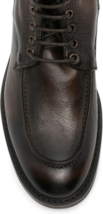 FRATELLI RENNELLA Rangers lace-up leather ankle boots Bruin
