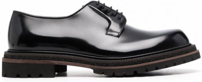 Fratelli Rossetti Leren derby veterschoenen Zwart