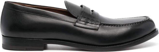 Fratelli Rossetti Penny leren loafers Zwart