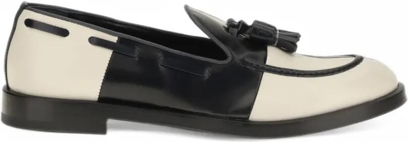 Fratelli Rossetti Brera Damier tassel-detail colour-block loafers Zwart