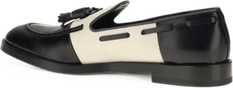 Fratelli Rossetti Brera Damier tassel-detail colour-block loafers Zwart - Foto 4