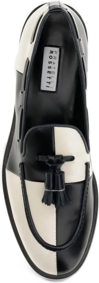 Fratelli Rossetti Brera Damier tassel-detail colour-block loafers Zwart - Foto 3