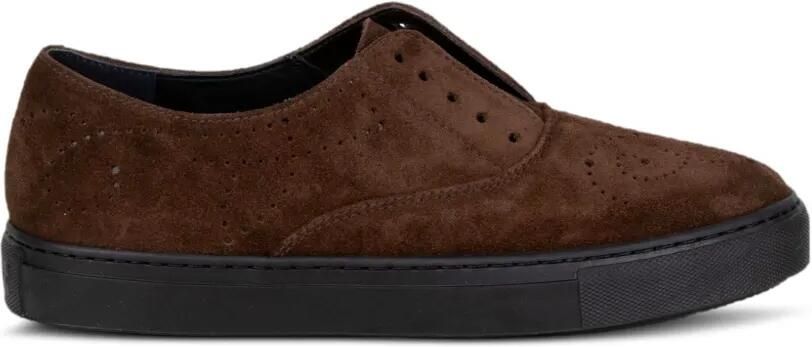 Fratelli Rossetti Hobo Sport suède sneakers met geperforeerde details Bruin