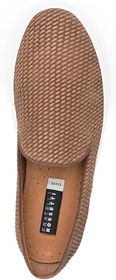 Fratelli Rossetti Loafers met geweven detail Bruin - Foto 3