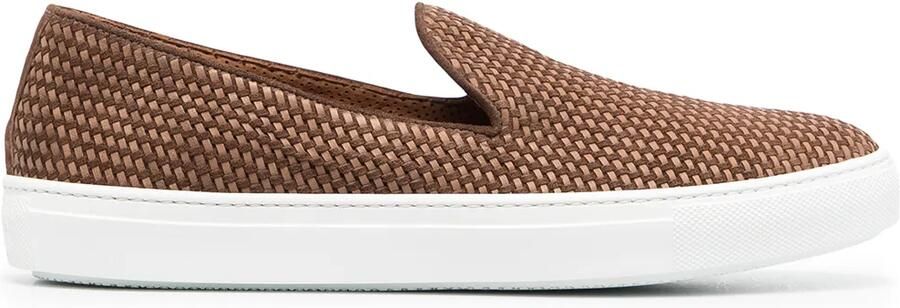Fratelli Rossetti Loafers met geweven detail Bruin