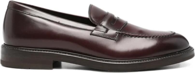 Fratelli Rossetti polished-finish penny loafers Rood