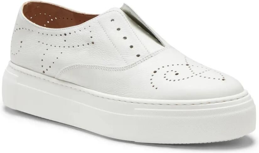 Fratelli Rossetti Slip-on sneakers met brogue-detail Wit