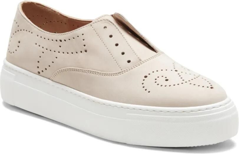 Fratelli Rossetti Slip-on sneakers met geperforeerde details Beige