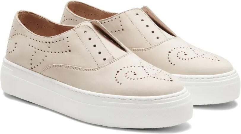 Fratelli Rossetti Slip-on sneakers met geperforeerde details Beige - Foto 5