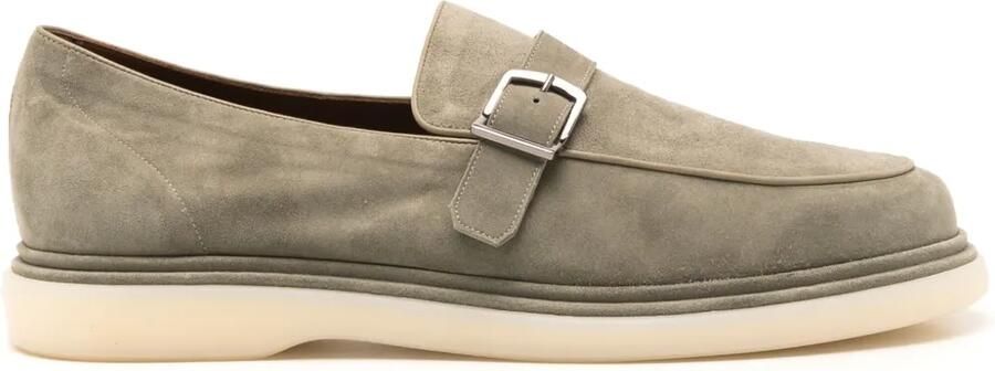 Fratelli Rossetti Suède loafers met gesp Groen
