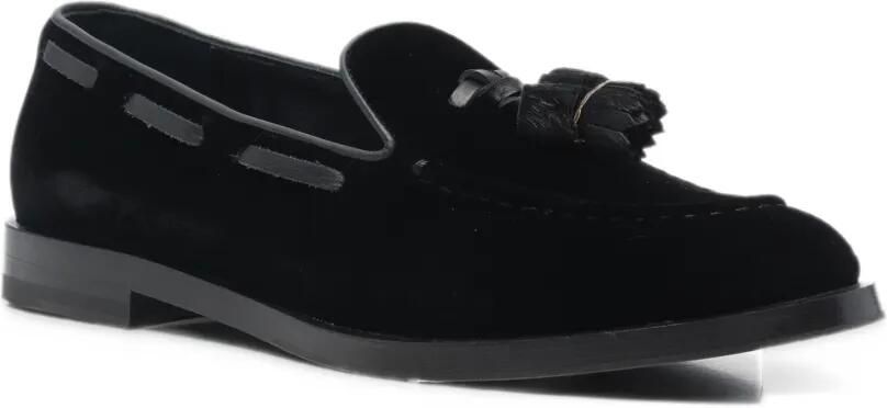 Fratelli Rossetti tassel-detail velvet loafers Zwart