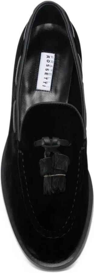Fratelli Rossetti tassel-detail velvet loafers Zwart - Foto 3