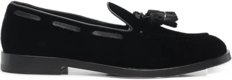 Fratelli Rossetti tassel-detail velvet loafers Zwart - Foto 4