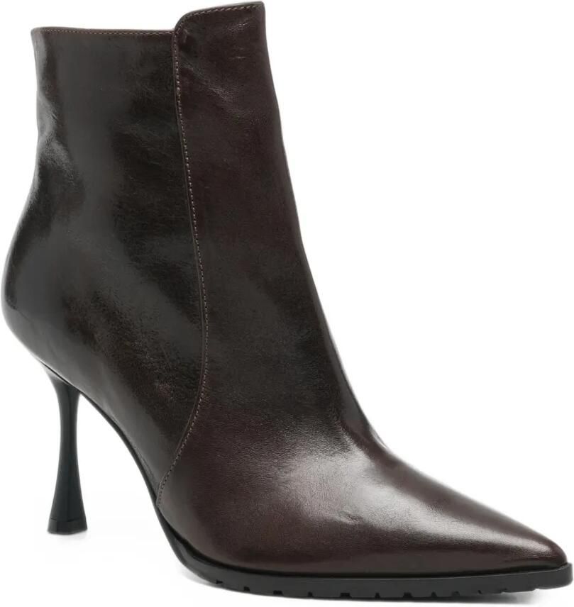 Fratelli Russo Gadena pointed-toe leather ankle boots Bruin - Foto 2