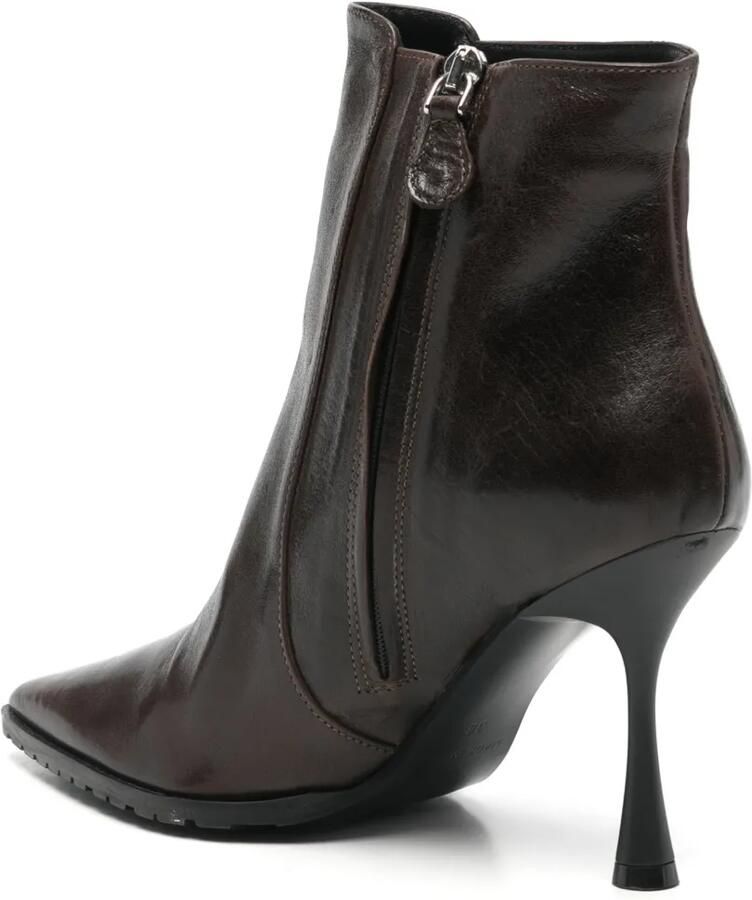 Fratelli Russo Gadena pointed-toe leather ankle boots Bruin - Foto 3