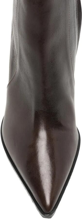 Fratelli Russo Gadena pointed-toe leather ankle boots Bruin - Foto 4