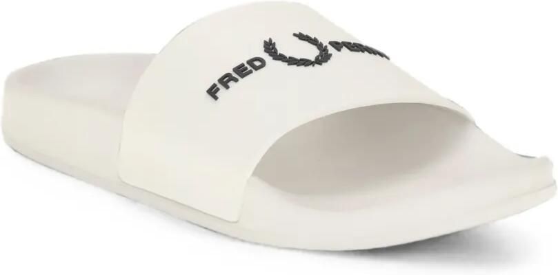 Fred Perry Slippers met logoprint Wit - Foto 3