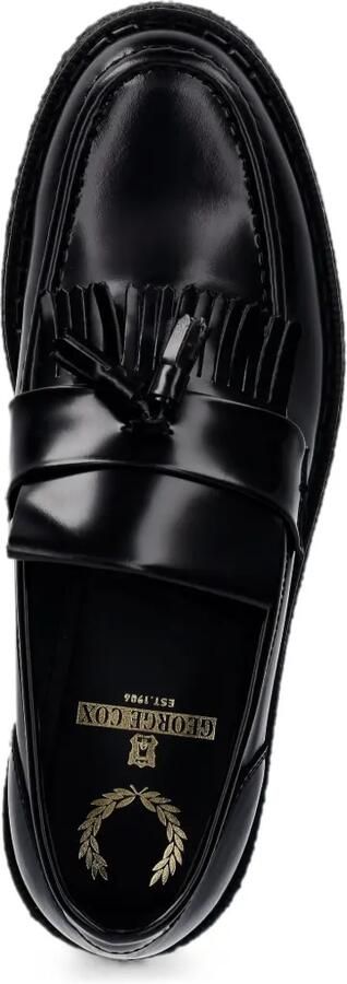 Fred Perry x George Cox leren loafers Zwart - Foto 4