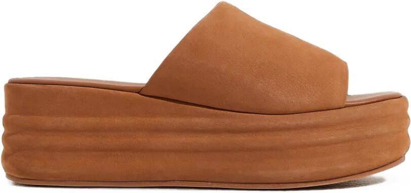 Free People Harbor sandalen met plateauzool Bruin