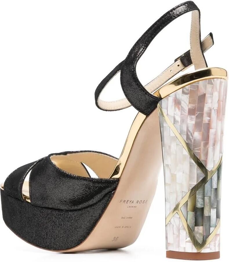 FREYA ROSE Cher Noir suède sandalen Zwart - Foto 3