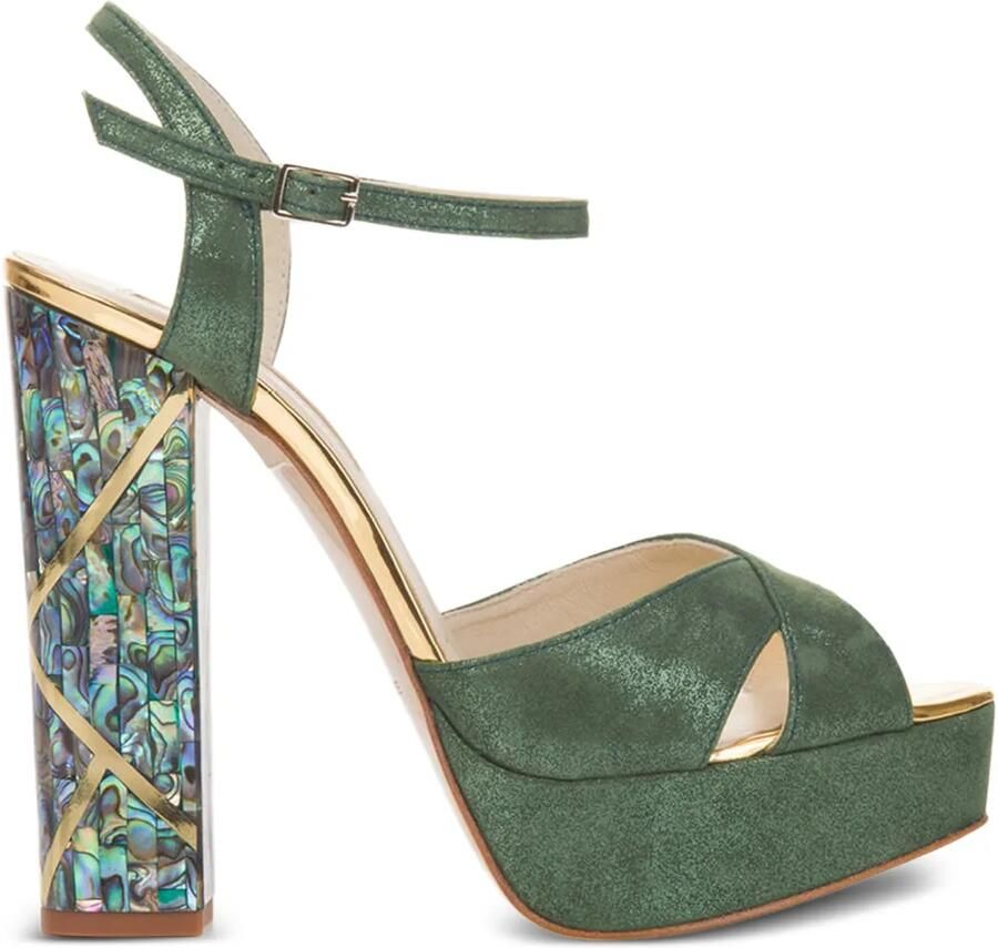 FREYA ROSE Cher sandalen met blokhak Groen