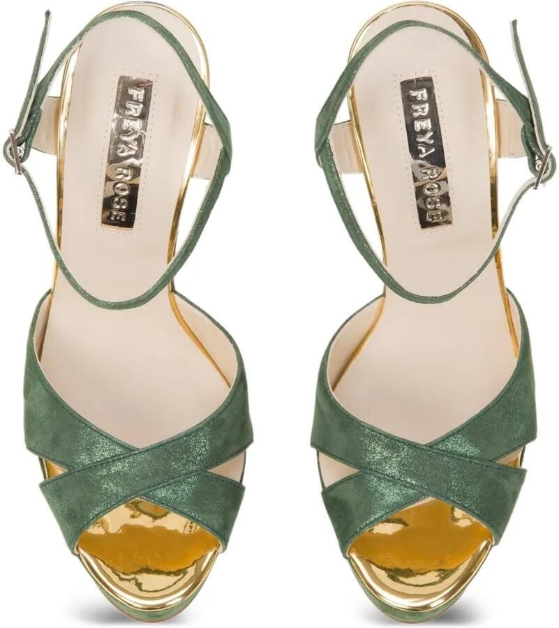 FREYA ROSE Cher sandalen met blokhak Groen - Foto 2