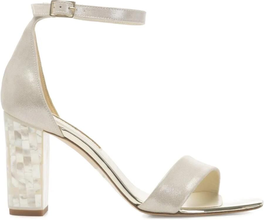 FREYA ROSE Martene sandalen met verfraaide hak Beige