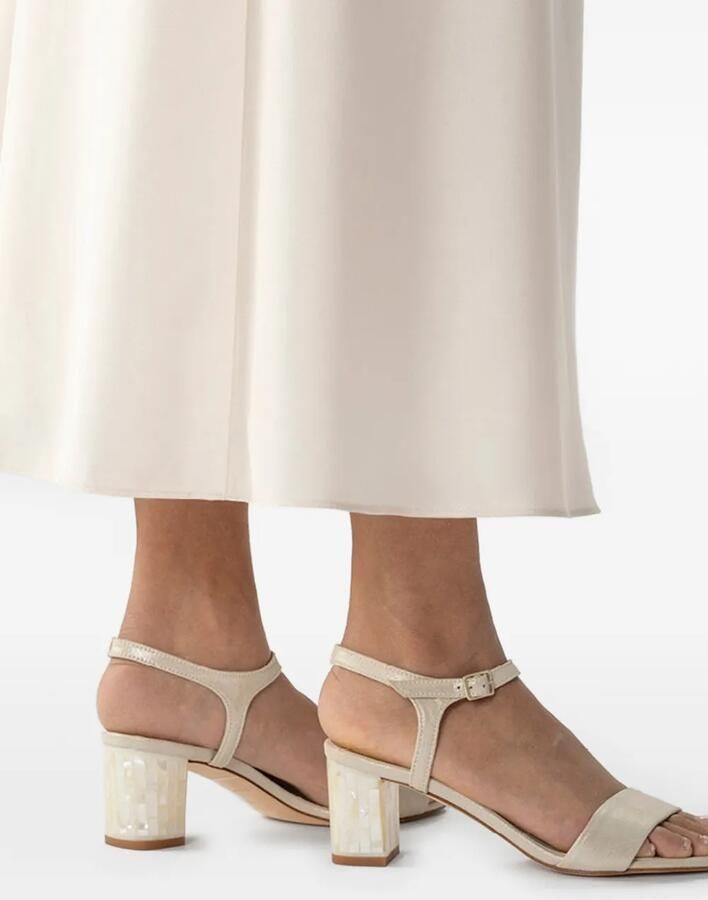 FREYA ROSE Martina sandalen met blokhak Beige - Foto 3