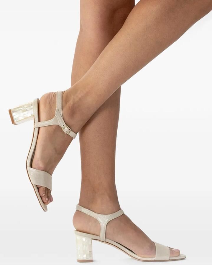FREYA ROSE Martina sandalen met blokhak Beige - Foto 2