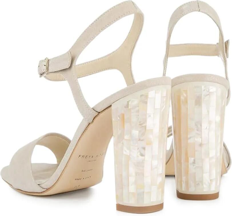 FREYA ROSE Martina sandalen met blokhak Beige - Foto 4