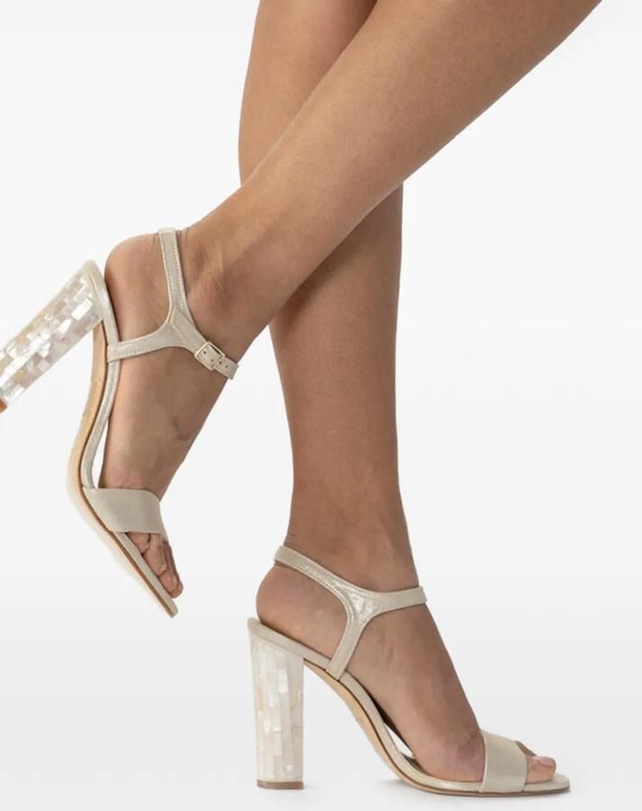 FREYA ROSE Martina sandalen met blokhak Beige - Foto 3
