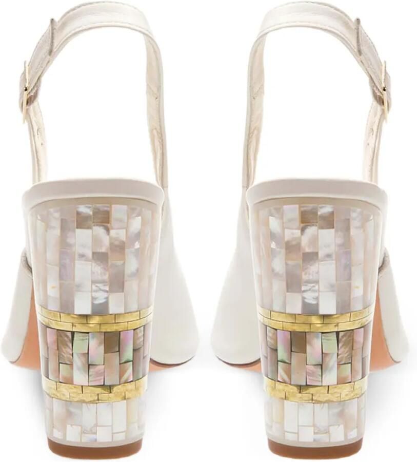 FREYA ROSE Zara sandalen met open neus en parel Wit - Foto 2