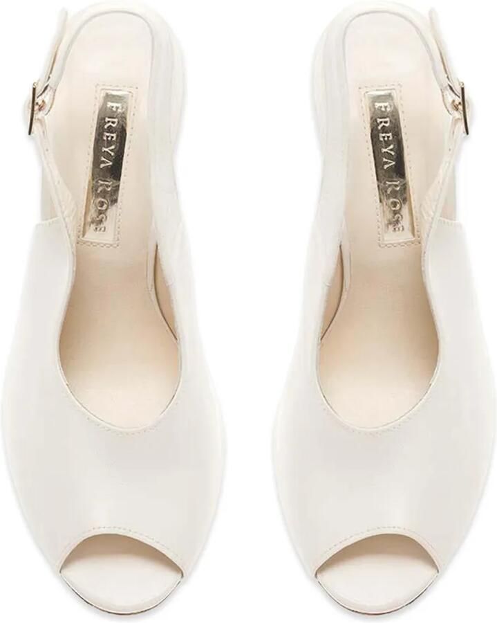 FREYA ROSE Zara sandalen met open neus en parel Wit - Foto 3
