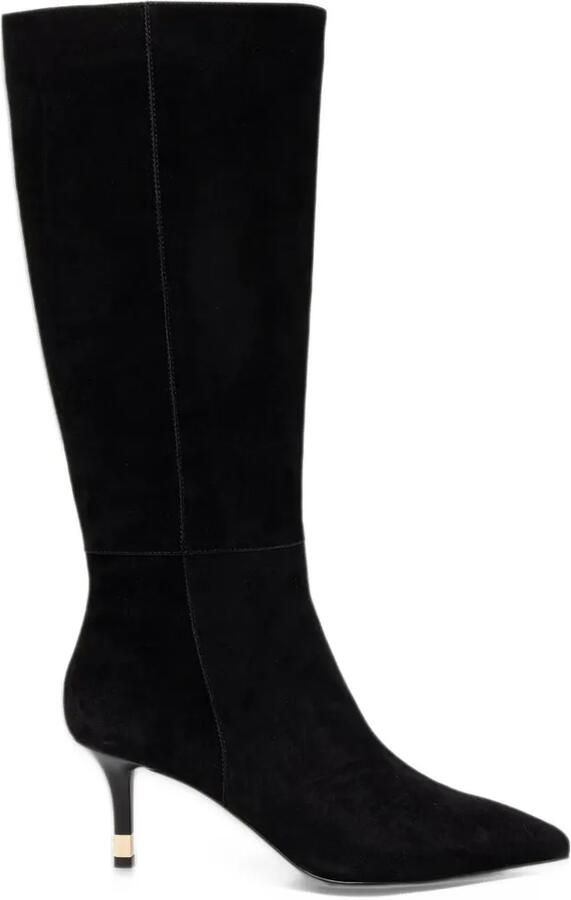 Furla Aria pointed-toe suede boots Zwart