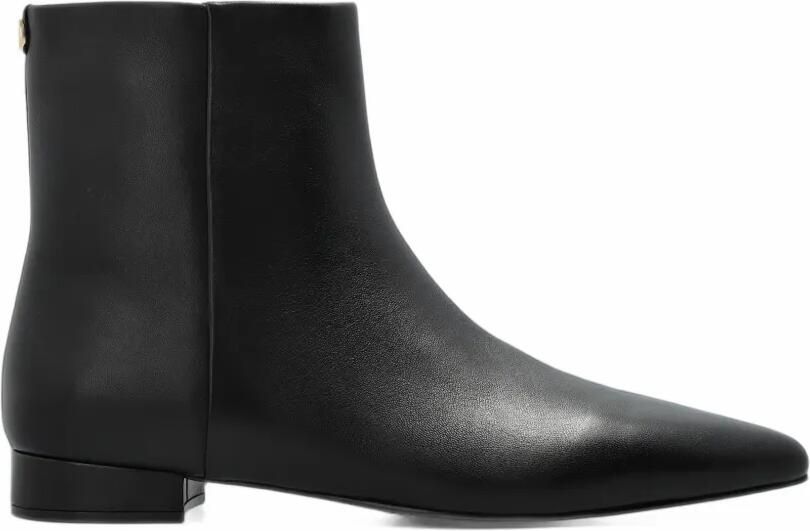Furla Dora leather ankle boots Zwart