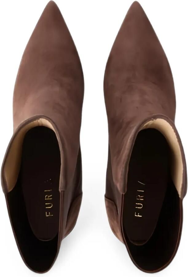 Furla Enkellaarzen met puntige neus Bruin - Foto 3