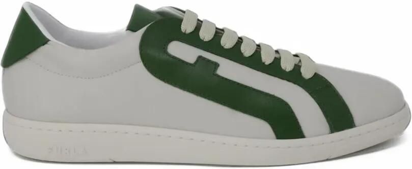 Furla lace-up leather sneakers Grijs