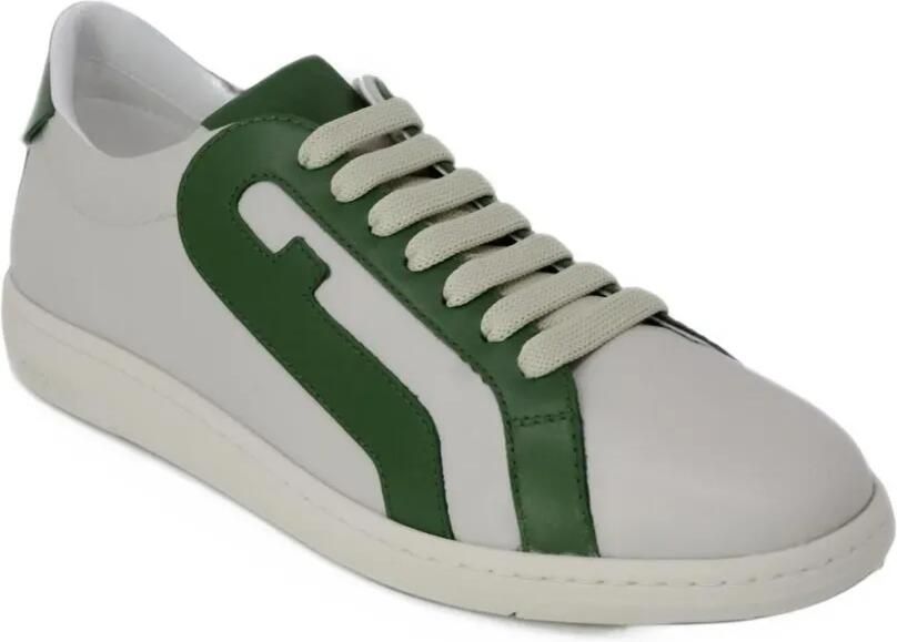 Furla lace-up leather sneakers Grijs - Foto 2