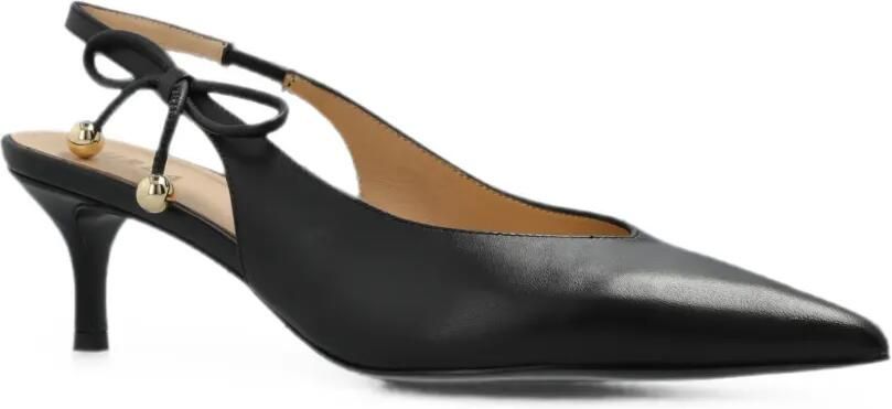 Furla Poppy slingback pumps met strik Zwart - Foto 4