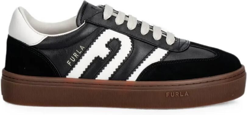 Furla Sneakers met logopatch Zwart