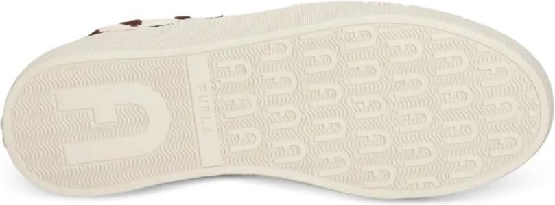 Furla Sneakers met plateauzool en koeienprint Beige - Foto 5