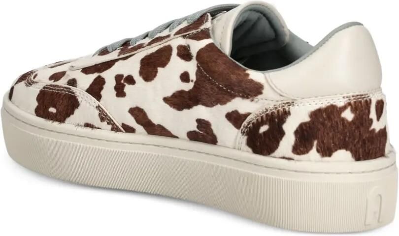 Furla Sneakers met plateauzool en koeienprint Beige - Foto 3
