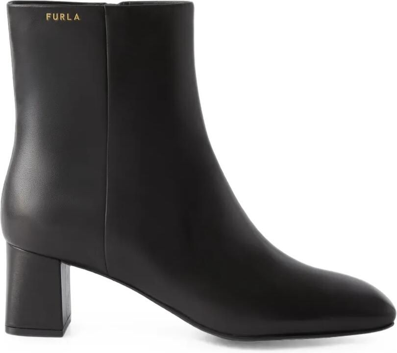 Furla Solid ankle boots Zwart